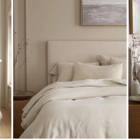 Quince European Linen Chambray Duvet Cover Set - Picture 3 of 6